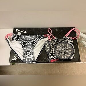 Black and white bikini